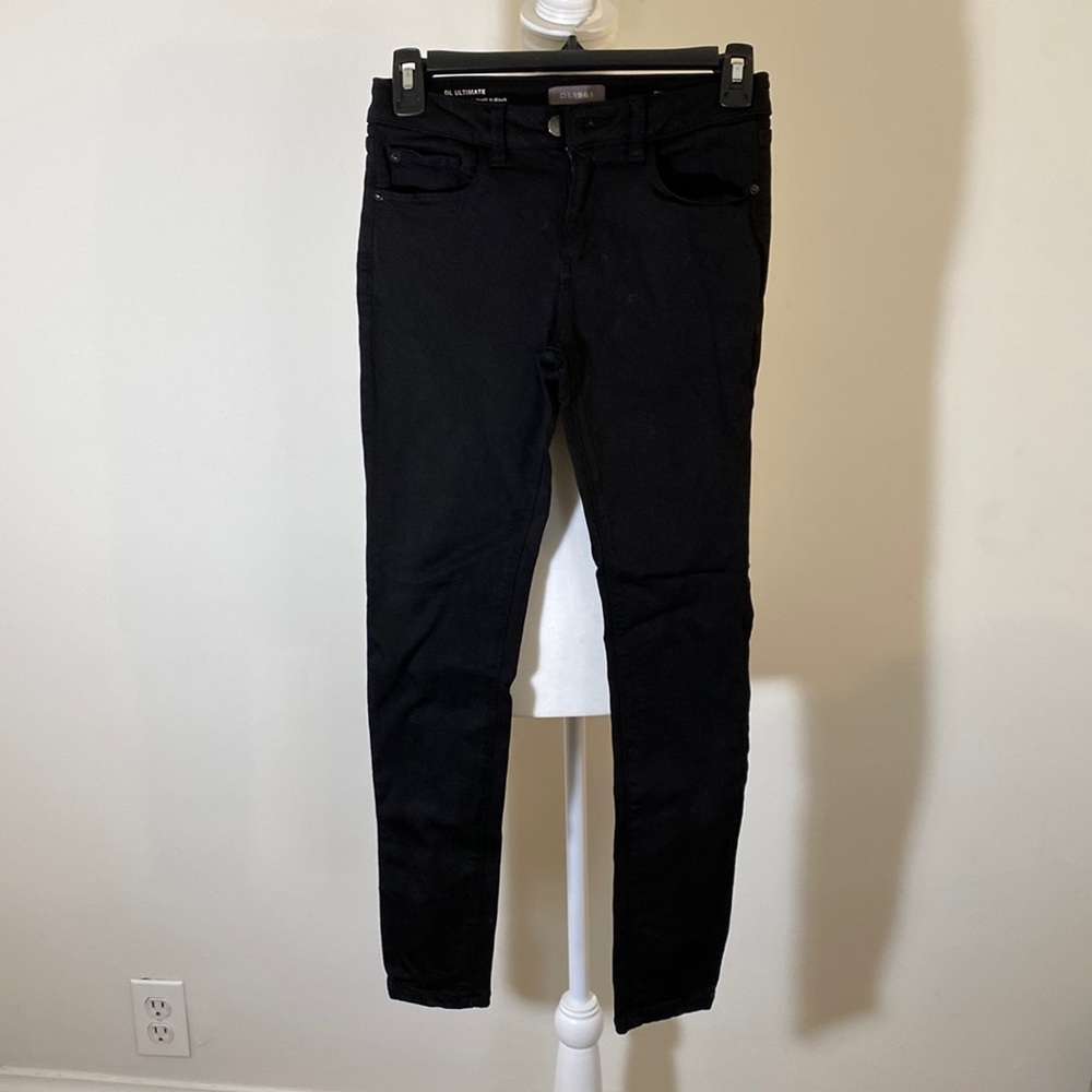 Girls black DL1961 chloe skinny jeans size 12